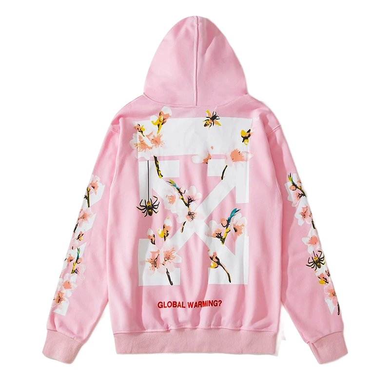 Off White Cherry Blossom Hoodie